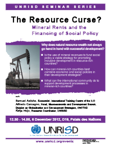 The Resource Curse? Mineral Rents and the Financing of Social Policy - An UNRISD Seminar